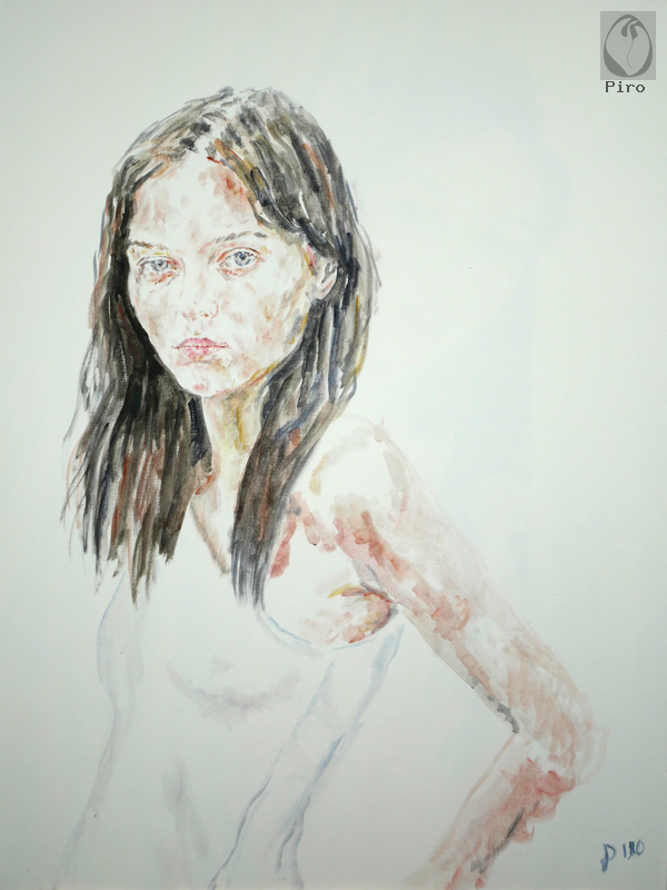 oil on paper - olio su carta di Piro